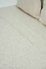 Parure de lit jacquard tissé en beige – Image 2