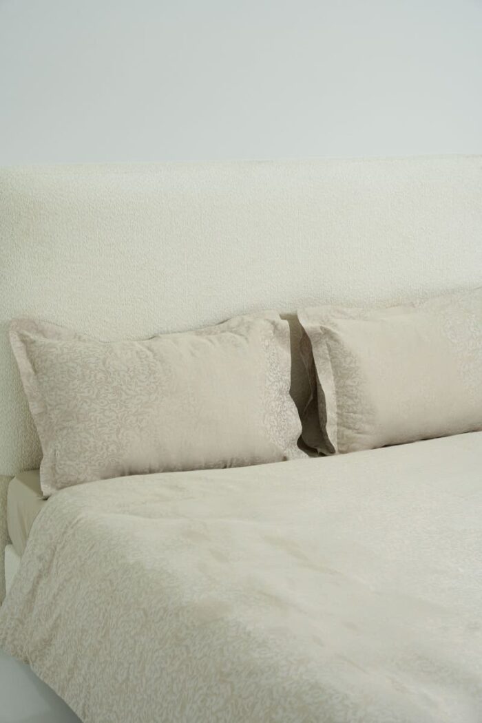 Pack housse de couette jacquard tissé beige rosé – Image 3