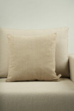 Coussin bouclette grège