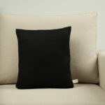 Coussin carré nid d’abeilles noir