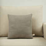 Coussin carré nid d’abeilles gris