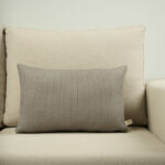 Coussin rectangulaire nid d’abeilles gris