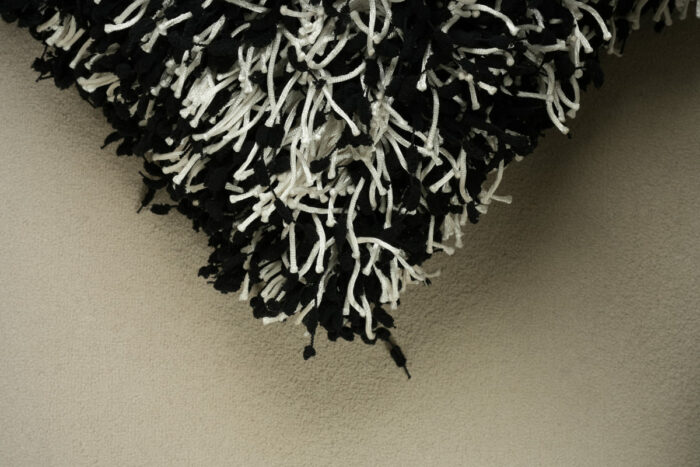 Coussin texturé noir et blanc – Image 3