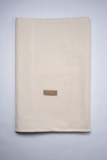 Plaid double texture en beige crème – Image 4