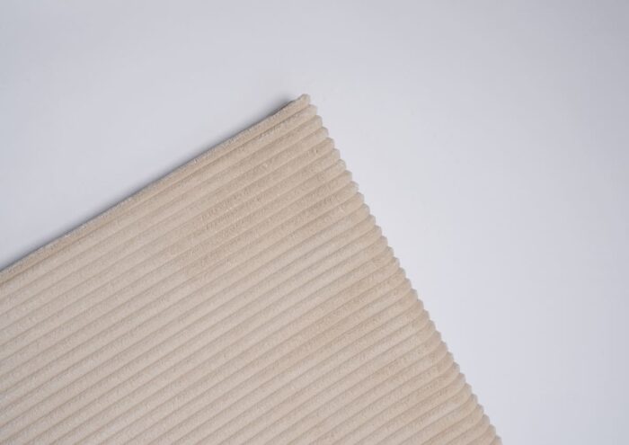 Plaid en tissu côtelé - Beige clair – Image 2