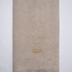 Plaid bouclette en velours de soie - Taupe clair
