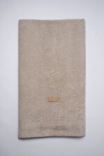 Plaid en velours chenillé - Taupe clair