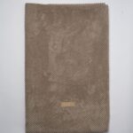 Plaid bouclette en velours de soie - Taupe foncé