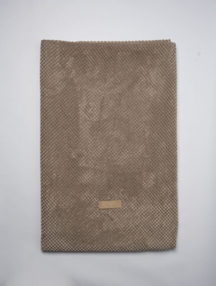Plaid en velours chenillé - Taupe foncé