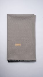 Plaid double texture en gris clair