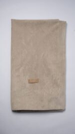 Plaid en tissu côtelé - Taupe