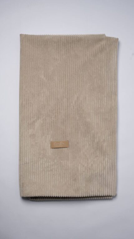 Plaid en tissu côtelé - Taupe