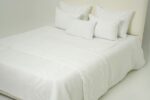 Couvre-lit blanc en lin – Image 7