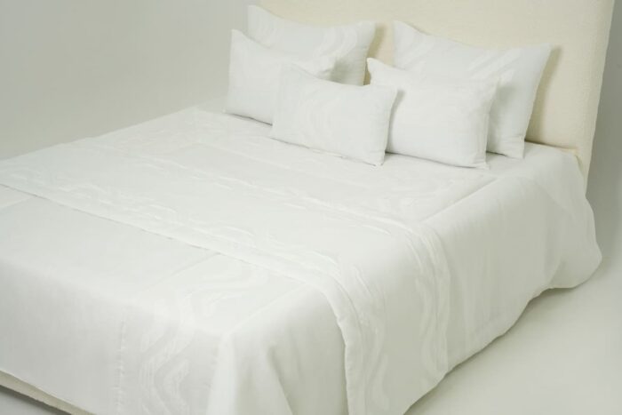 Couvre-lit blanc en lin – Image 7