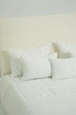 Couvre-lit blanc en lin – Image 4