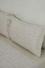Parure de lit jacquard tissé en beige rosé