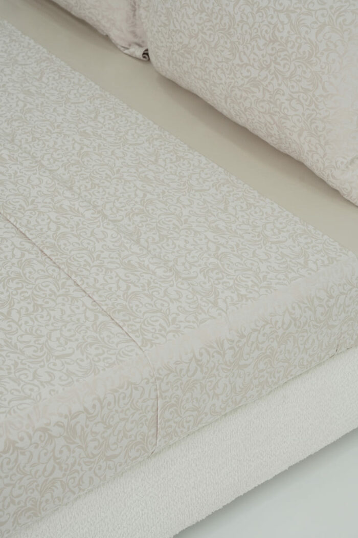 Parure de lit jacquard tissé en beige rosé – Image 2
