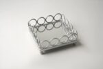 Plateau carré argent petit modèle - Contour cercles – Image 2