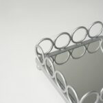 Plateau carré argent petit modèle - Contour cercles