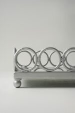 Plateau carré argent petit modèle - Contour cercles – Image 3