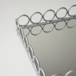 Plateau carré argent grand modèle - Contour cercles