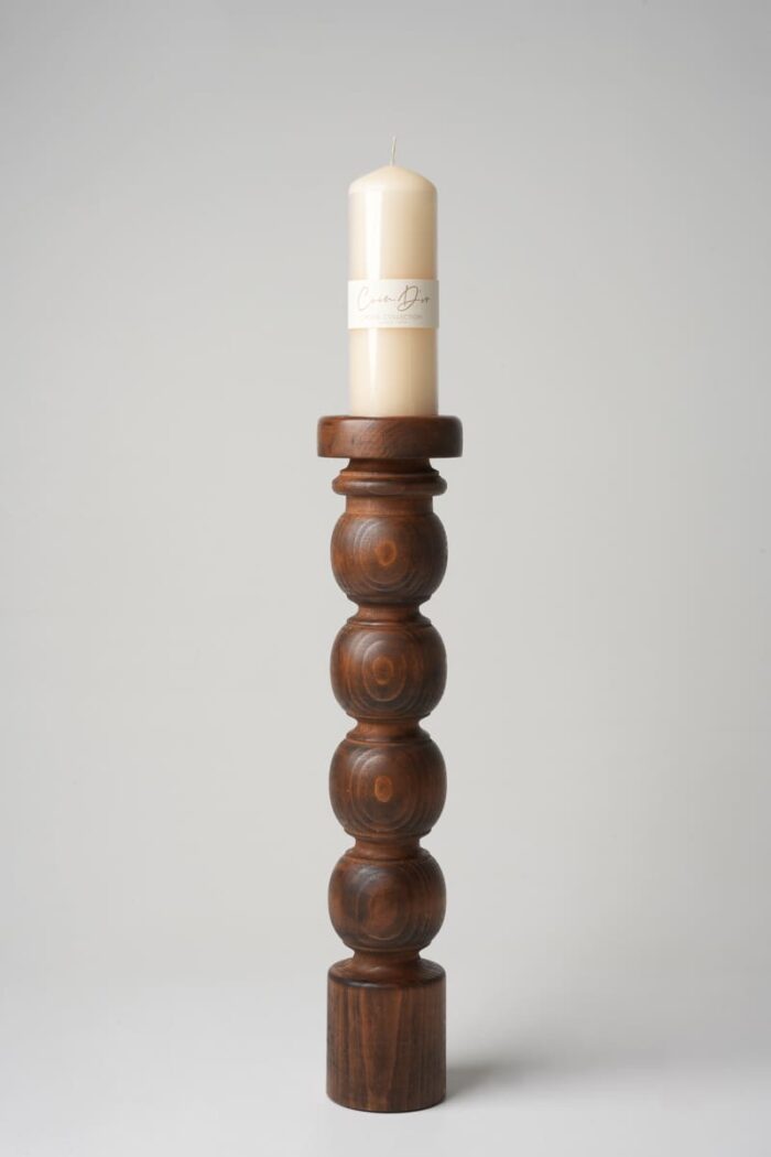 Série de 3 chandeliers en bois – Image 2