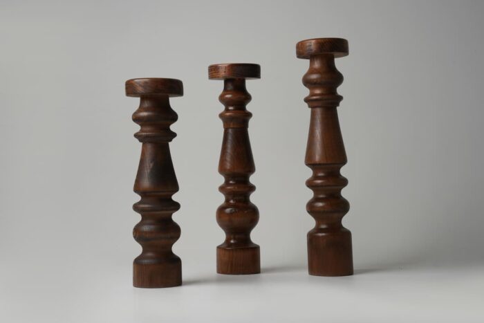 Série de 3 chandeliers en bois – Image 11