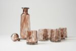 Service à eau 7 pièces marron - Carafe cylindrique – Image 6
