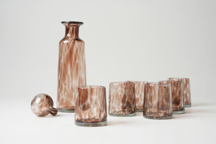 Service à eau 7 pièces marron - Carafe cylindrique – Image 6
