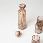 Service à eau 7 pièces marron - Carafe cylindrique