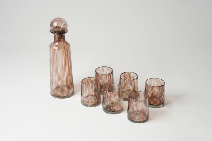 Service à eau 7 pièces marron - Carafe cylindrique – Image 7