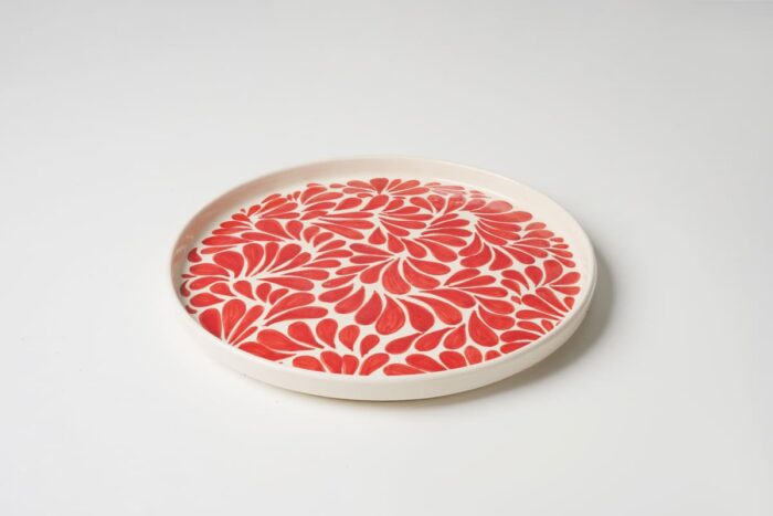 Service à table 21 pièces en céramique - Motif rouge – Image 3