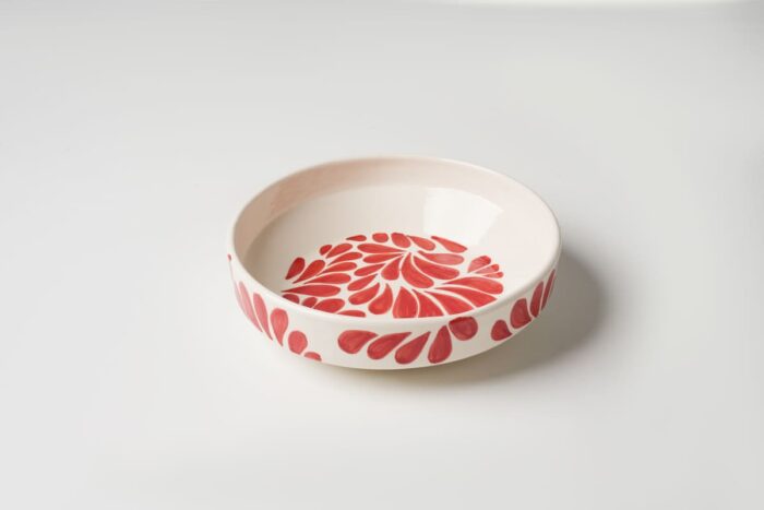 Service à table 21 pièces en céramique - Motif rouge – Image 4
