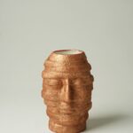 Statuette décorative visage - Bronze