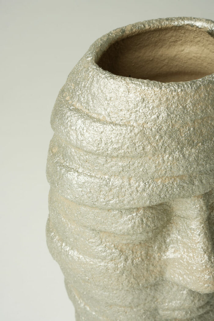 Statuette décorative visage - Argentée – Image 3