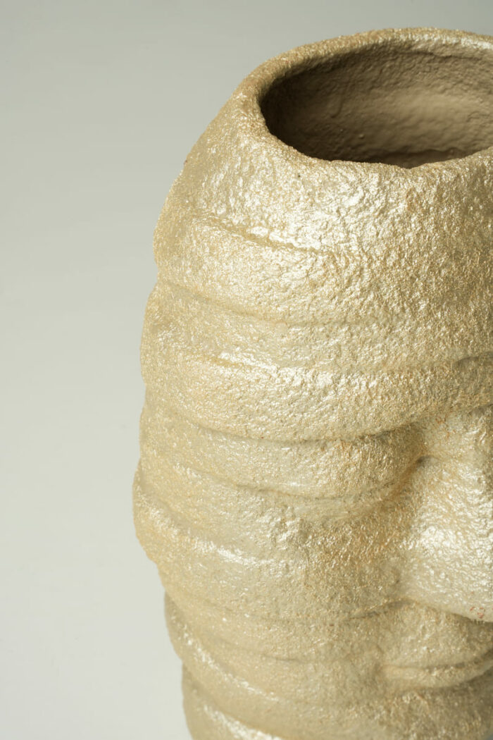 Statuette décorative visage - Dorée – Image 3