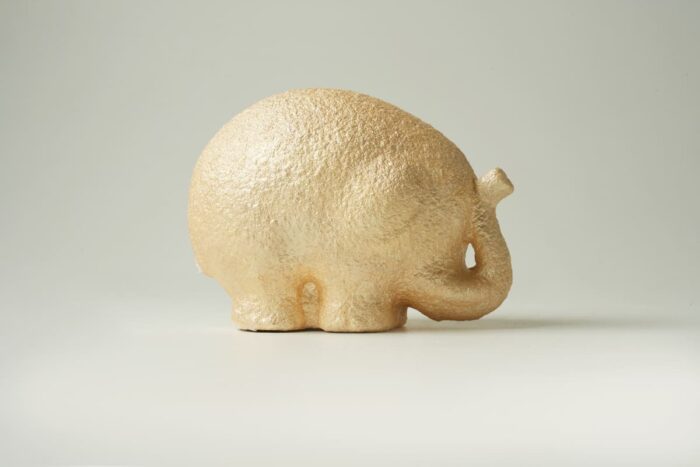 Statuette décorative éléphant - Dorée – Image 2