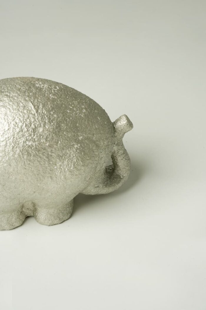 Statuette décorative éléphant - Argentée – Image 1