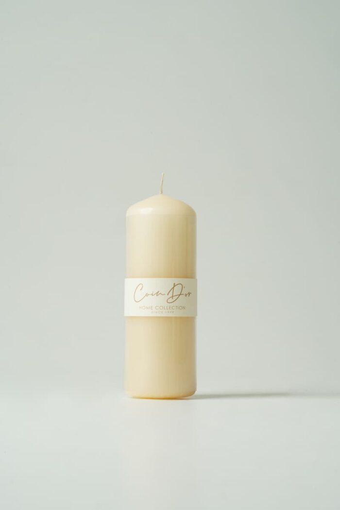 Bougie classique beige – Image 2