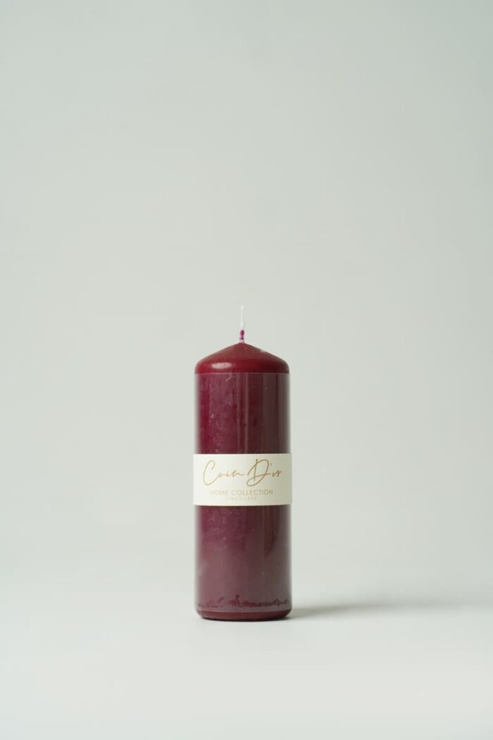 Bougie classique rouge bordeaux – Image 2