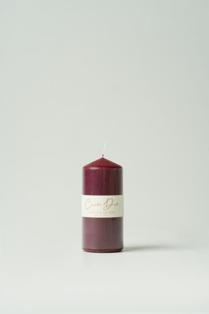 Bougie classique rouge bordeaux – Image 1