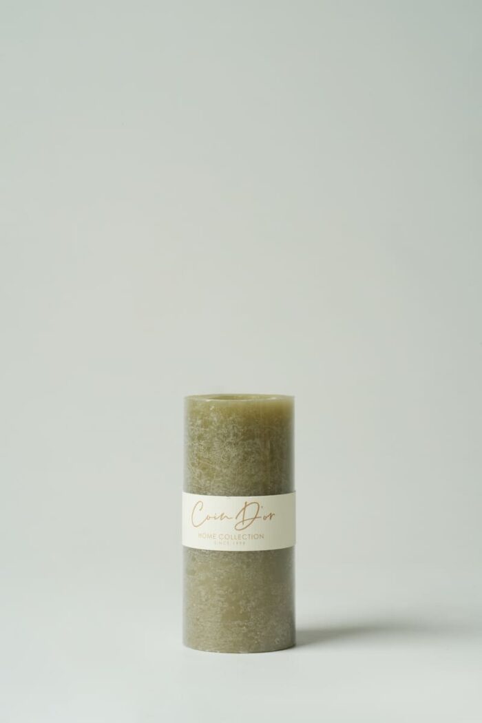 Bougie rustique verte – Image 2