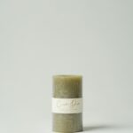 Bougie rustique verte