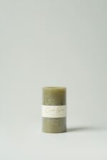 Bougie rustique verte