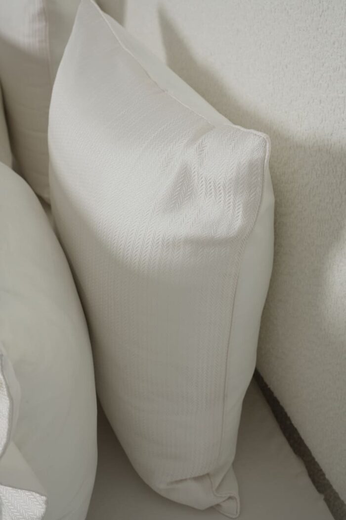 Parure de lit zigzag blanc cassé – Image 2