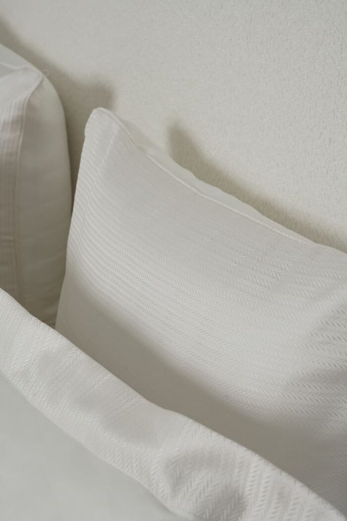 Parure de lit zigzag blanc cassé – Image 9
