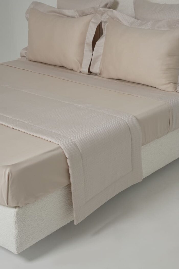 Parure de lit zigzag beige – Image 2