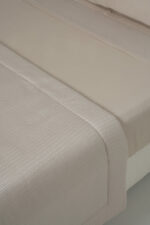 Chemin de lit zigzag beige – Image 4