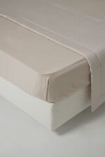 Chemin de lit zigzag beige – Image 3