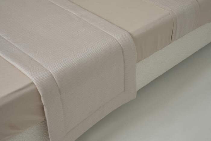 Chemin de lit zigzag beige – Image 10